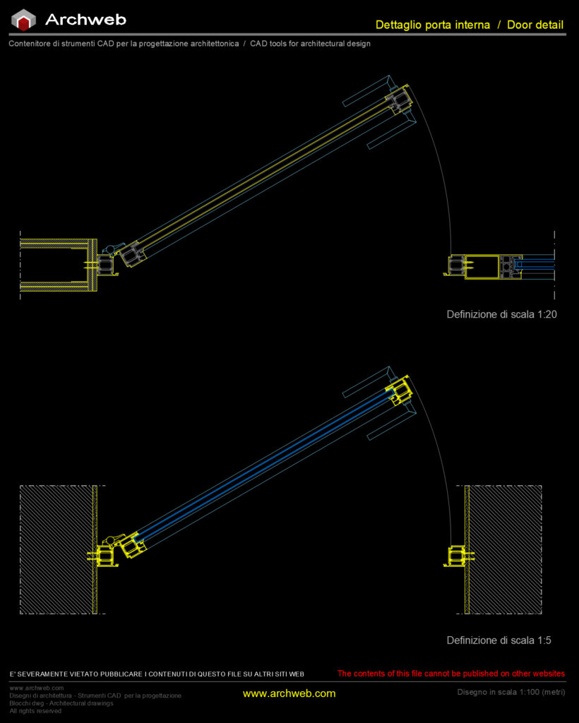 Dettaglio porta interni 02 cad Archweb