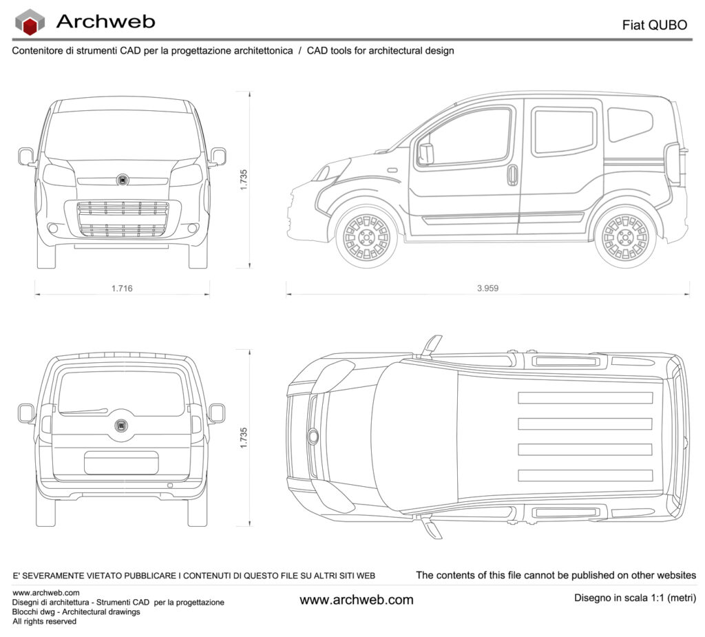 Fiat Qubo dwg Archweb