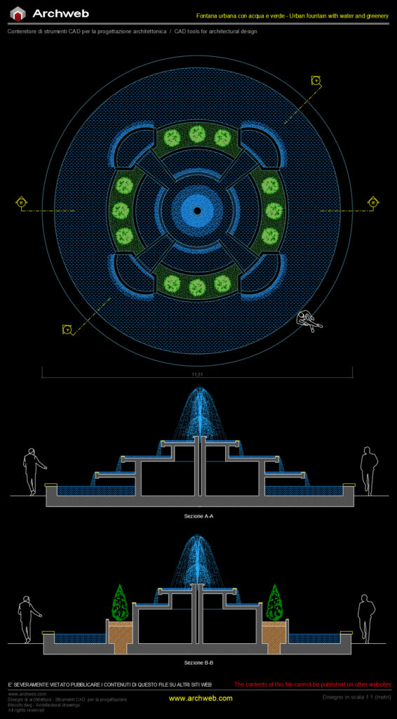 Fontana urbana 09 cad Archweb