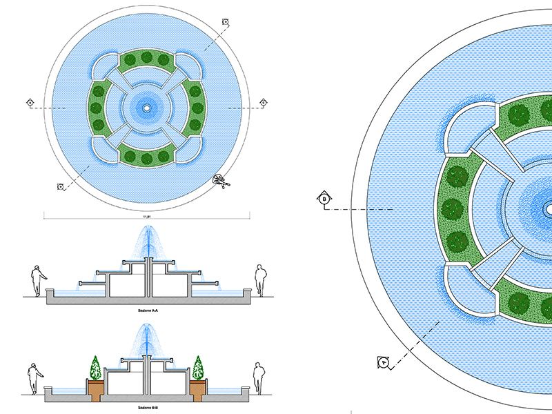 Urban fountain 09 dwg preview Archweb