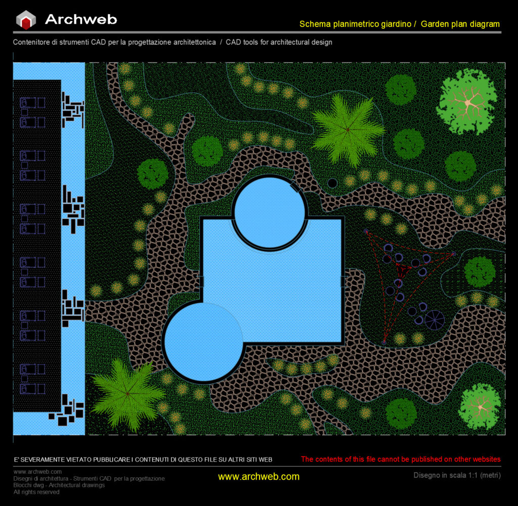 Giardino contemporaneo 03 cad Archweb