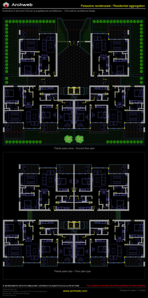 Palazzina residenziale 08 cad Archweb