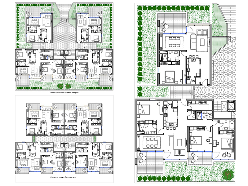 Residential building 08 dwg preview Archweb