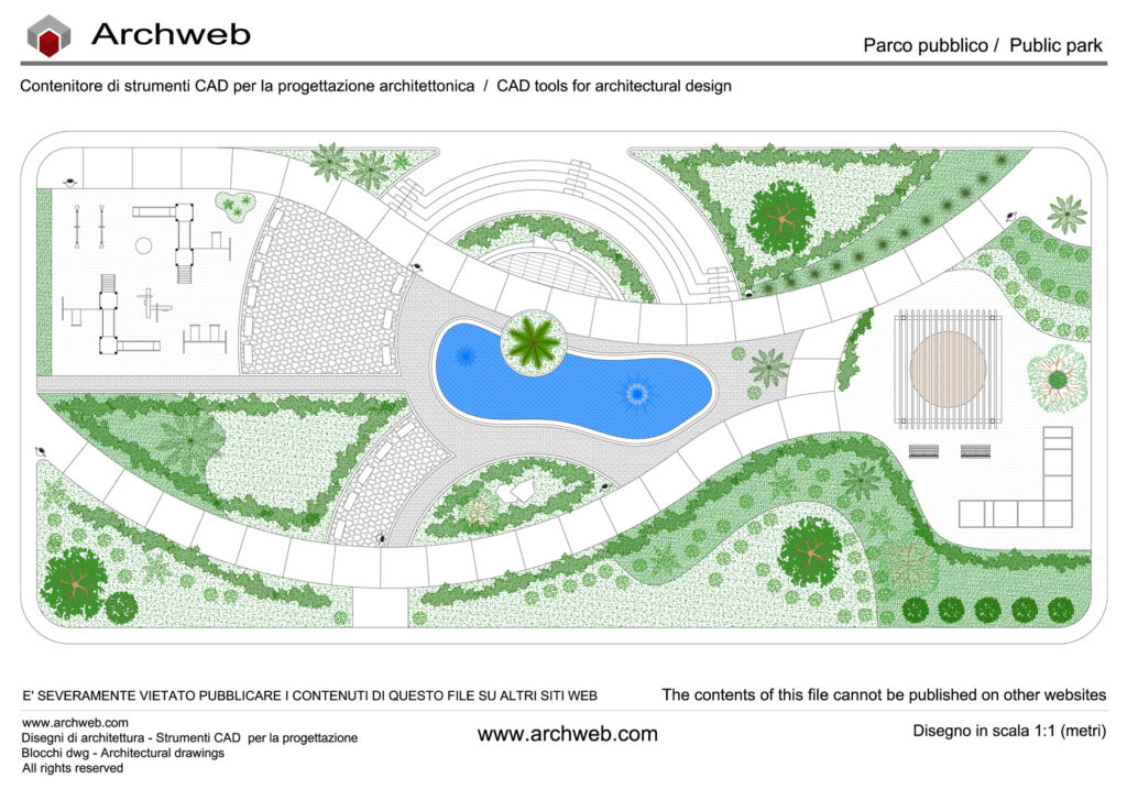 Parco pubblico 10 dwg Archweb