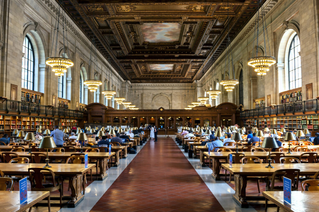 Sala lettura biblioteca NEW YORK CITY 