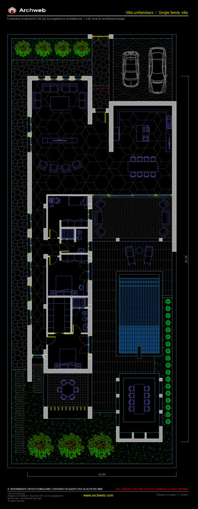 Schema progetto villa 09 cad Archweb