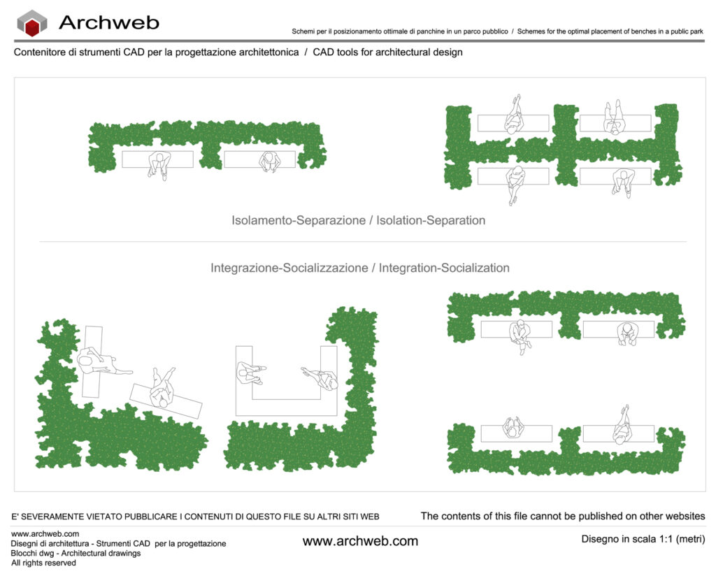 Arrangement of benches 01 dwg Archweb