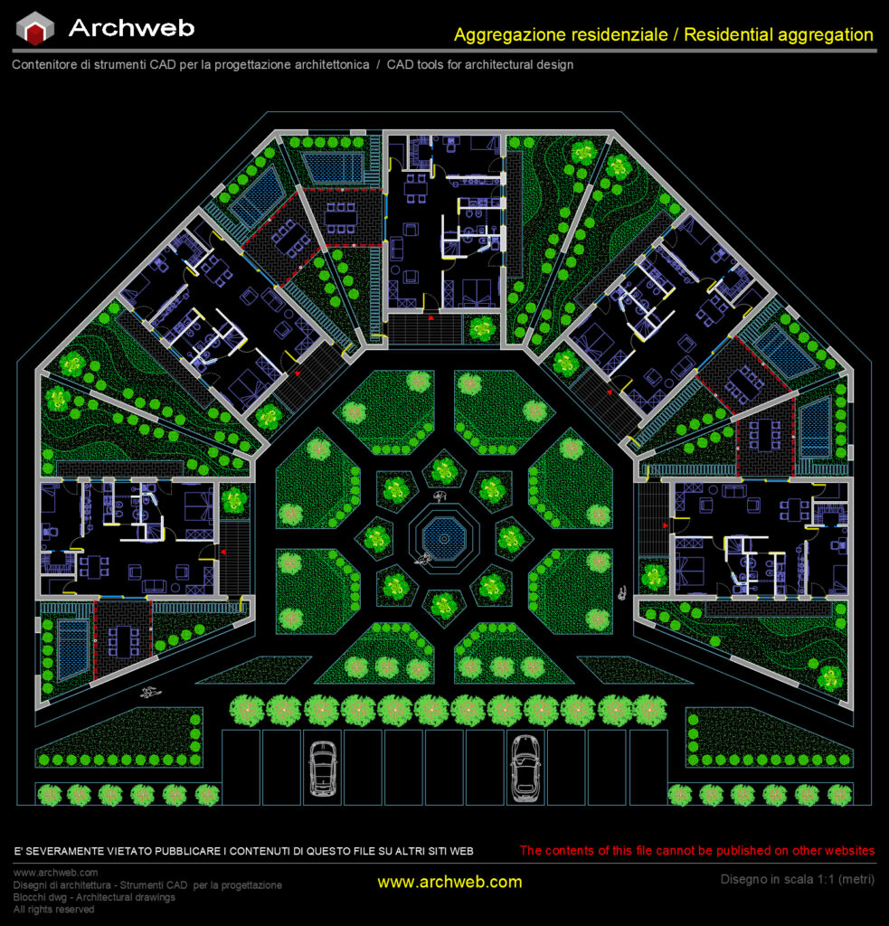 Aggregazione residenziale 01 cad Archweb