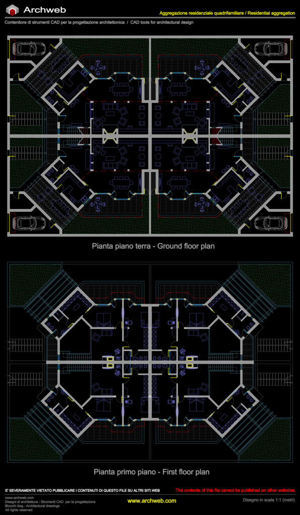 Aggregazione residenziale 02 cad Archweb