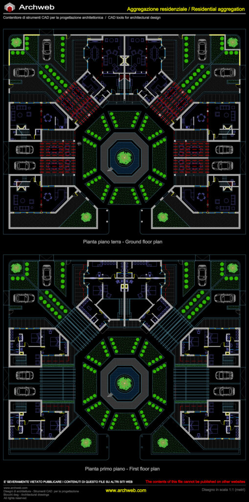 Aggregazione residenziale 03 cad Archweb