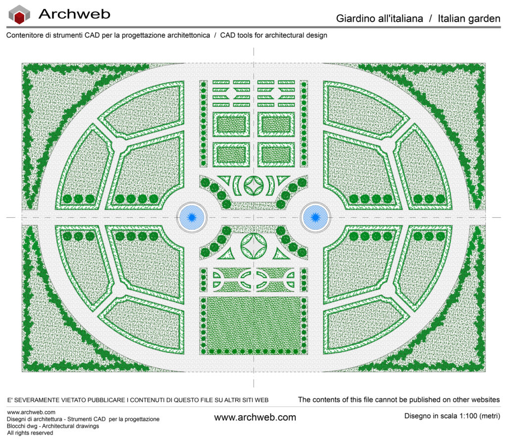 Giardino all'italiana 01 dwg Archweb