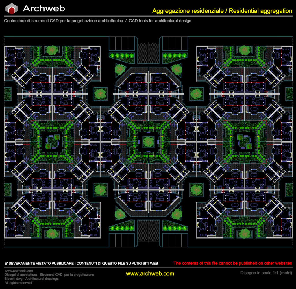 Aggregazione residenziale 06 cad Archweb