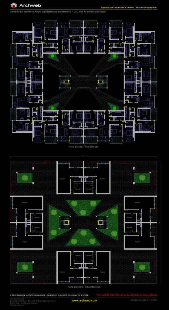 Case a blocco 01 cad Archweb