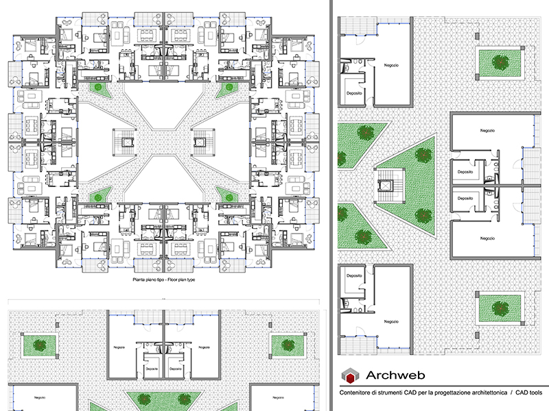 Case a blocco 01 anteprima dwg Archweb