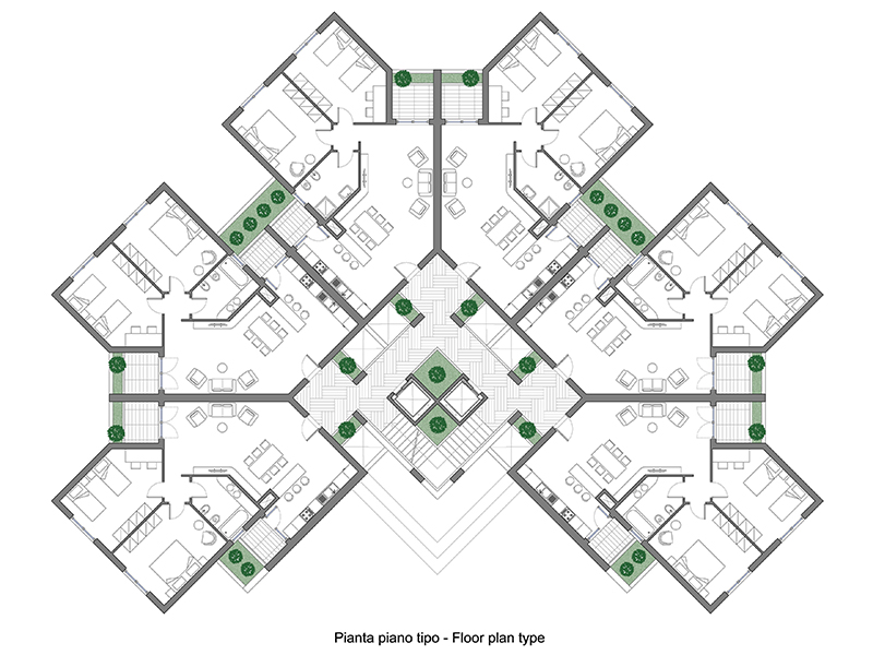 Tower building 01 dwg preview Archweb