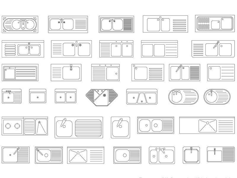 Sinks 02 Archweb dwg preview