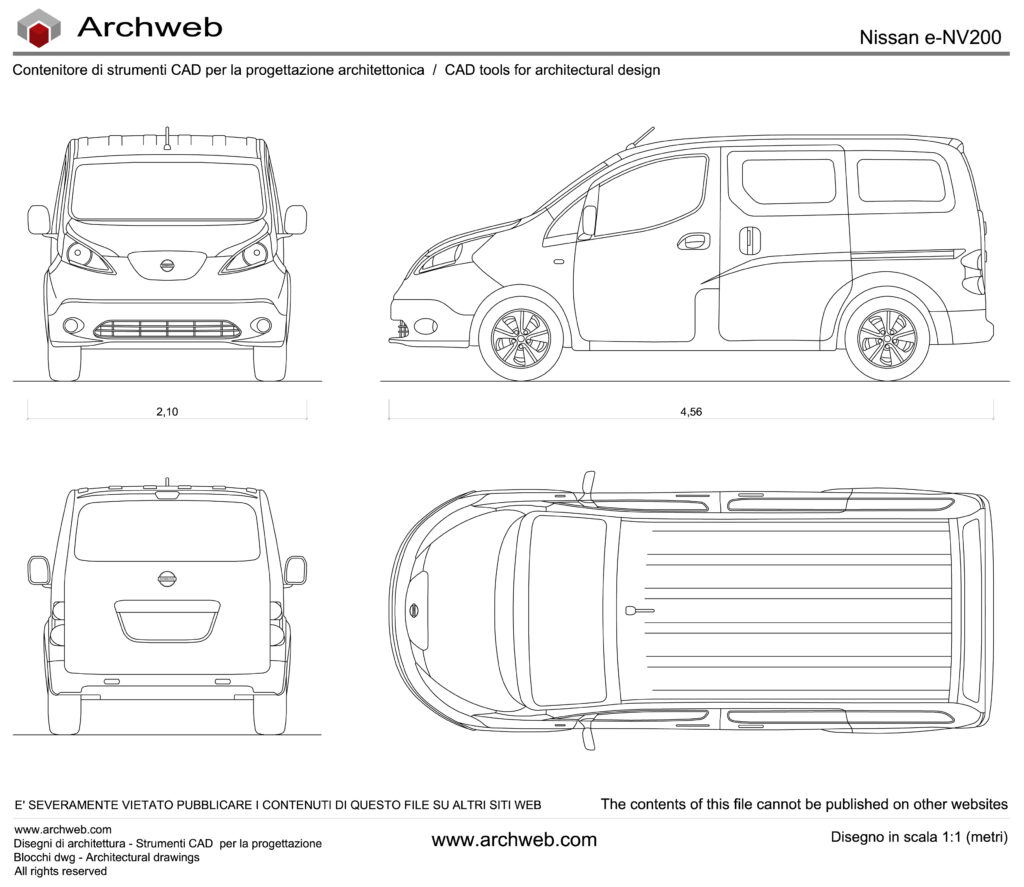 Nissan e-NV200 dwg Archweb