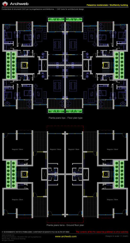 Residential building 09 cad Archweb