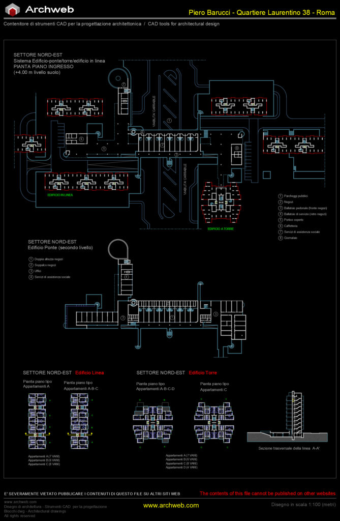 District Laurentino 38 Rome cad Archweb