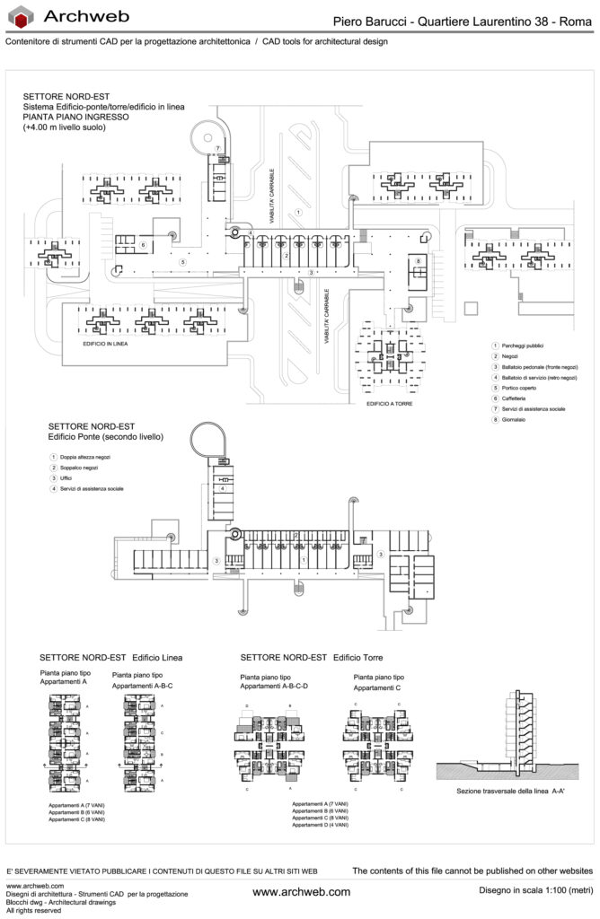 District Laurentino 38 Rome dwg Archweb