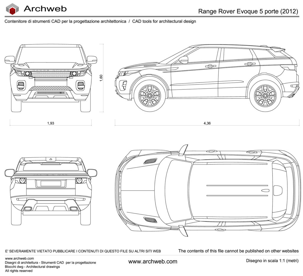 Range Rover Evoque dwg Archweb