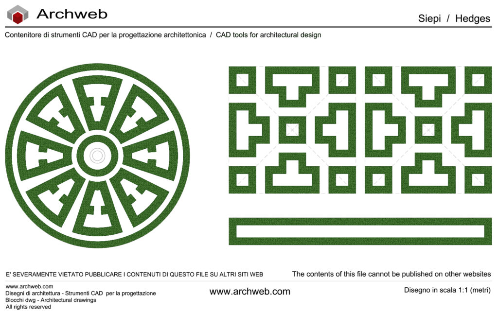 Italian parterre hedges dwg Archweb