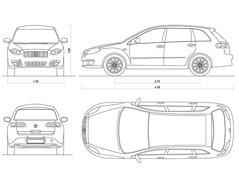 Croma Station Wagon 2008 dwg preview Archweb