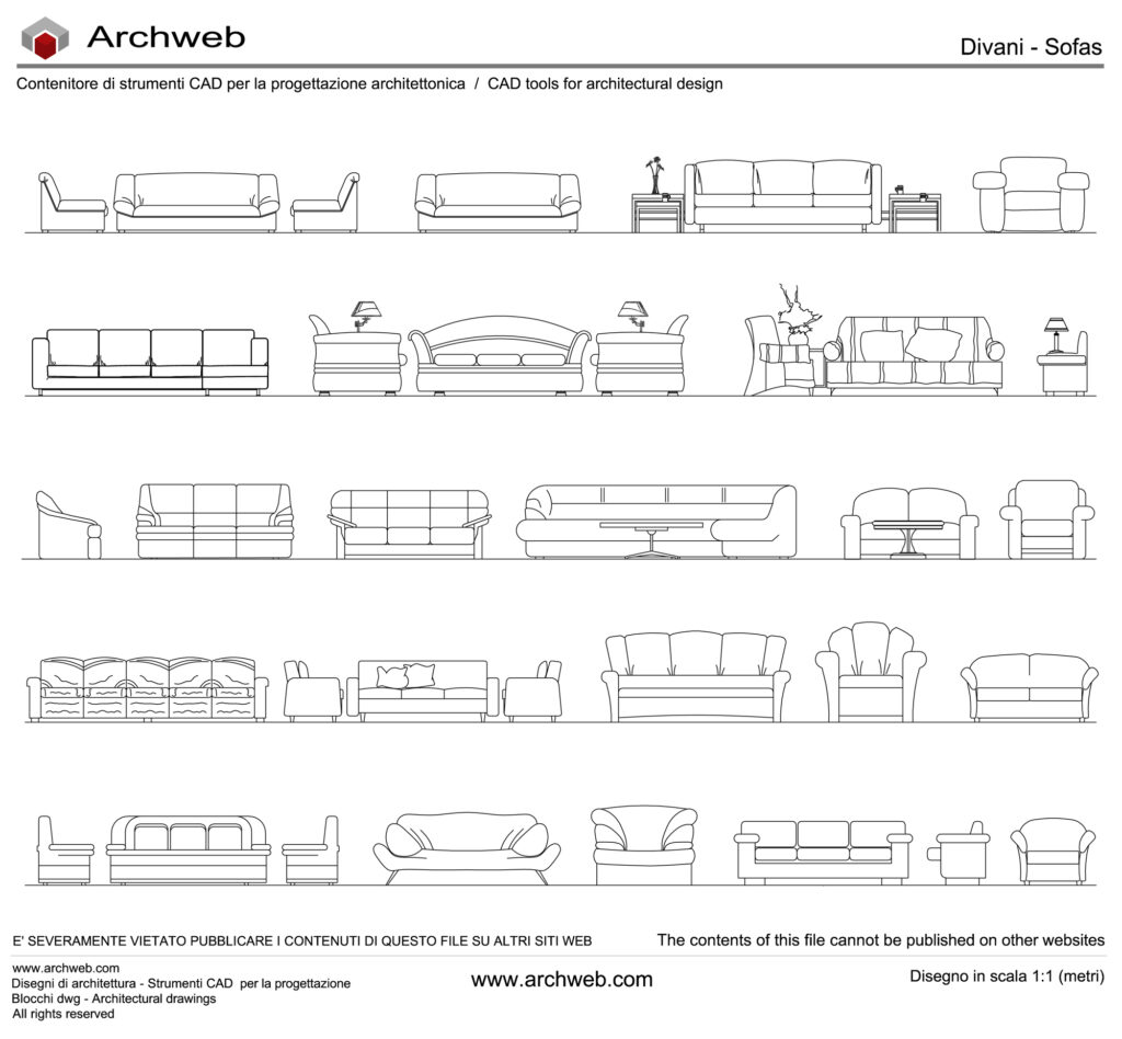 Sofas 01 dwg Archweb