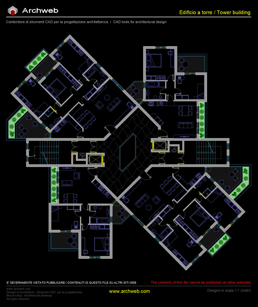 Tower building 02 cad Archweb