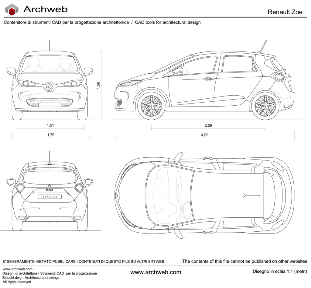 Renault Zoe dwg Archweb