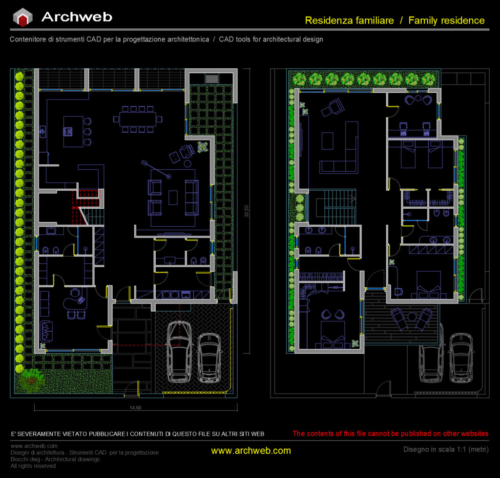 Scheme-project villa 13 cad Archweb