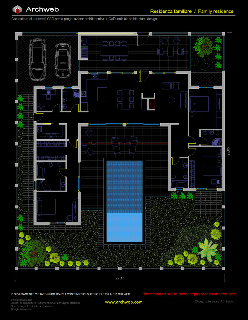 Scheme-project villa 12 cad Archweb