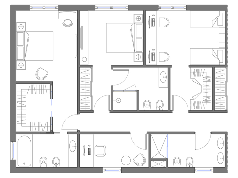 Zona notte dwg 28 anteprima Archweb