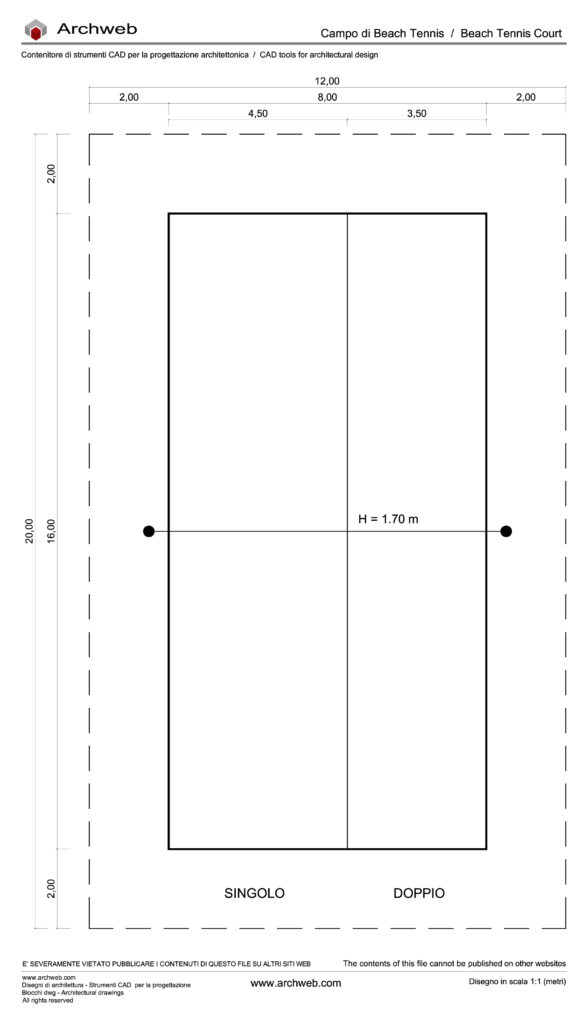 Beach Tennis Campo dwg Archweb