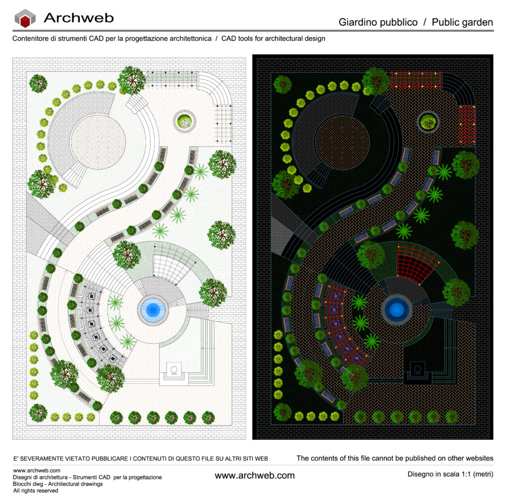 Public garden 11 dwg cad Archweb