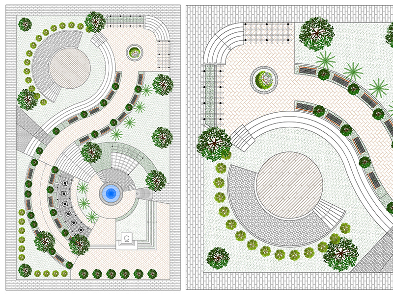 Public garden 11 Archweb dwg preview