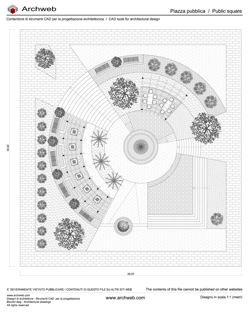 Public square 01 dwg black and white Archweb