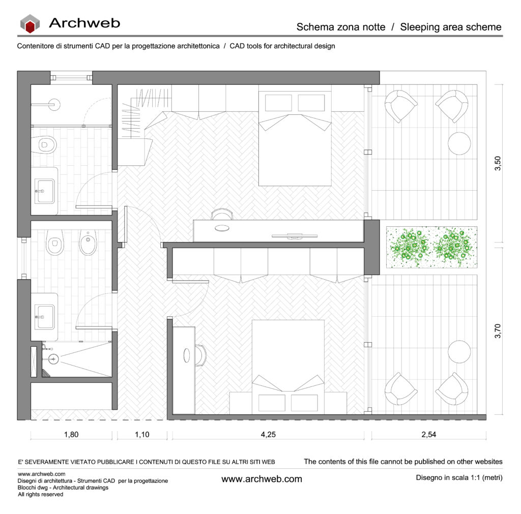 Zona notte dwg 30 Archweb