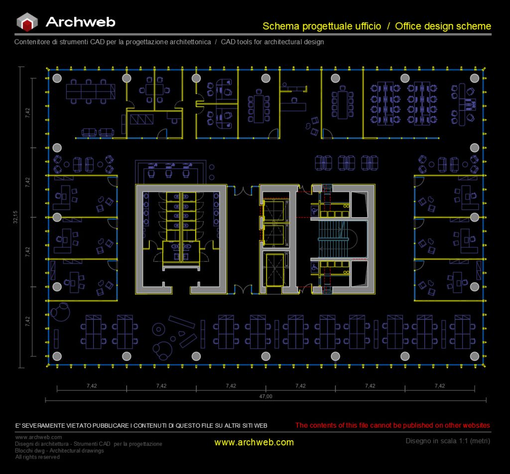 Office layout 21 cad Archweb