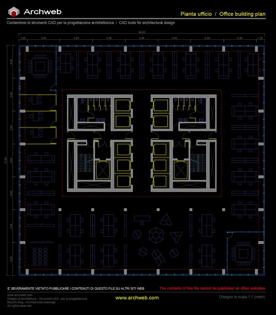 Schema ufficio 22 cad Archweb