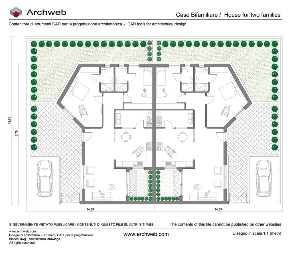 Casa bifamiliare 10 dwg