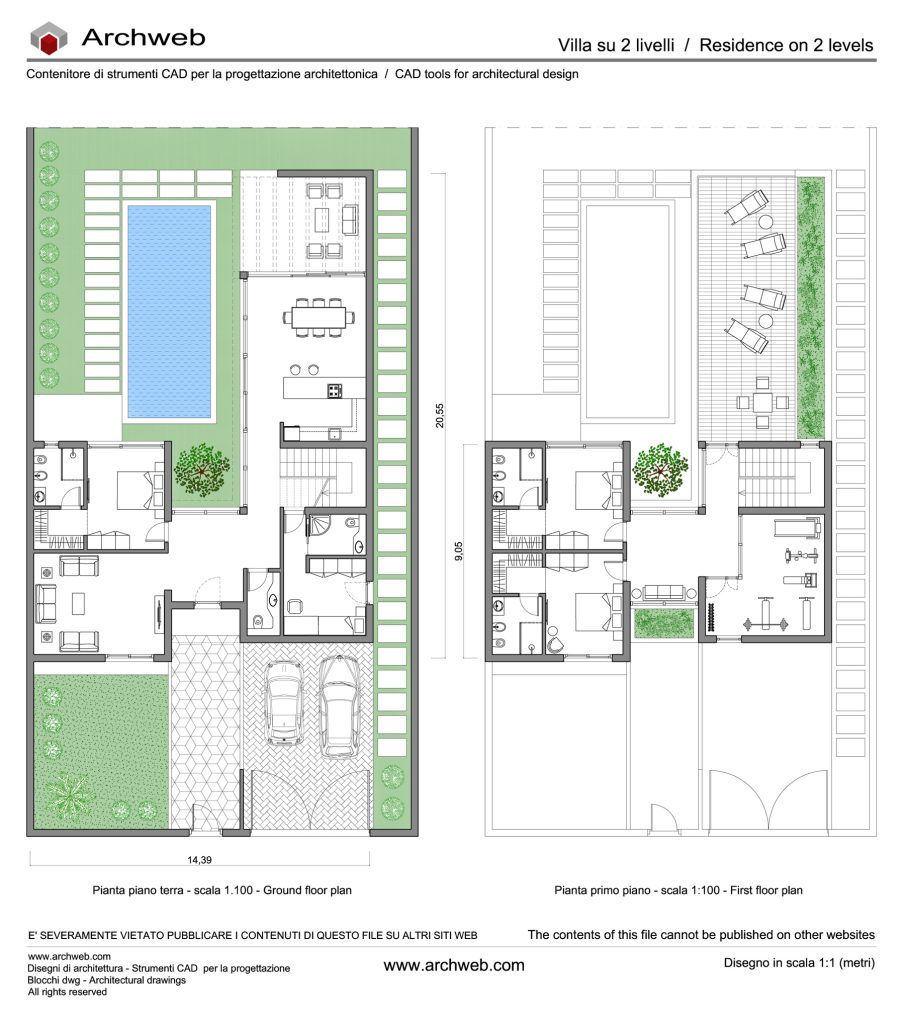 Schema progetto villa 06 dwg