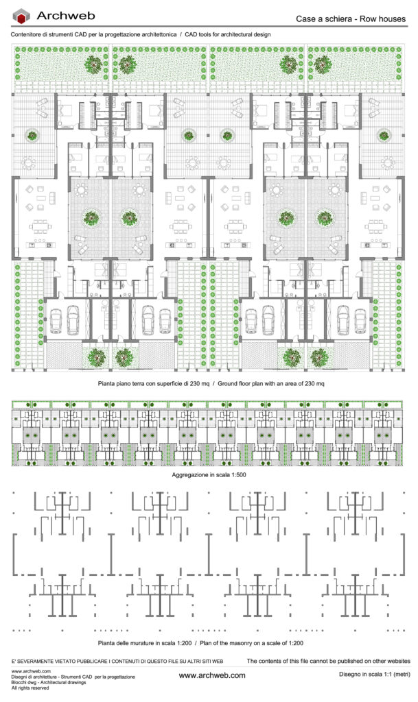 Casa a schiera 39 dwg Archweb