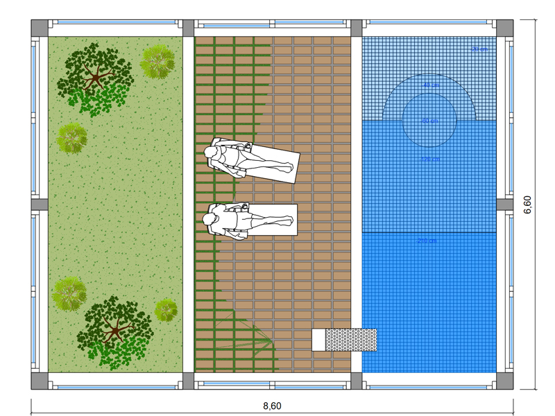 Patio 03 dwg preview design scheme Archweb