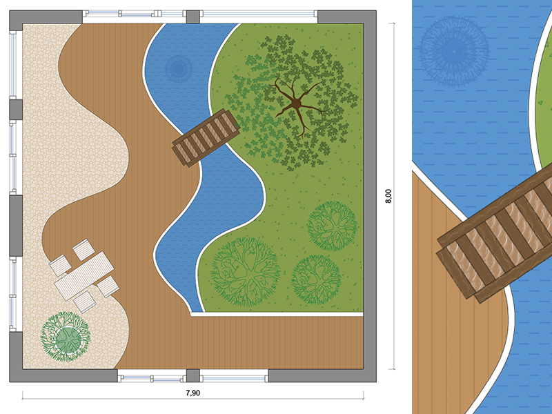 Patio 04 dwg preview design scheme Archweb