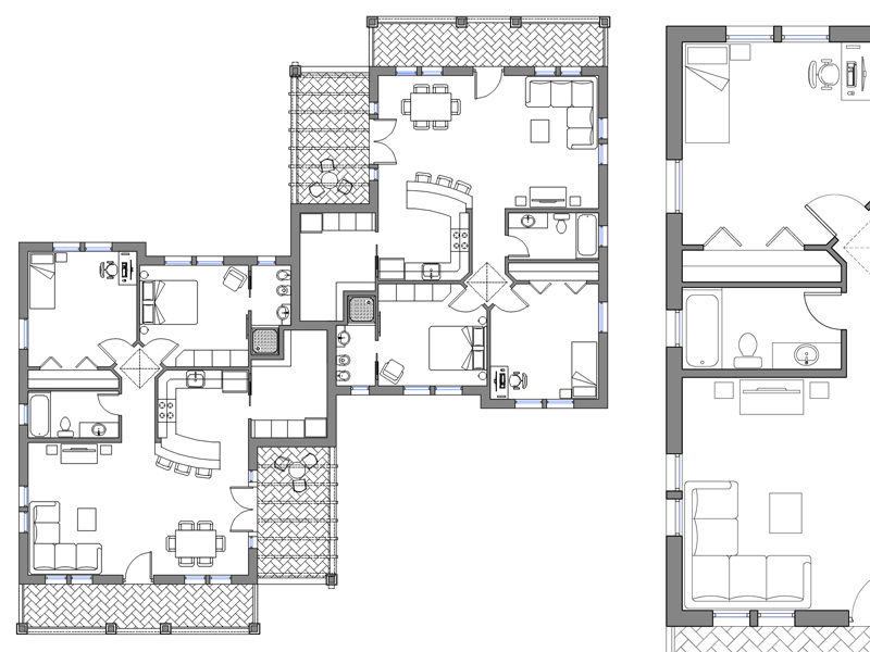 House for two families 21 dwg preview Archweb