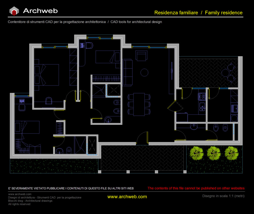 Scheme-project villa 14 dwg preview CAD Archweb